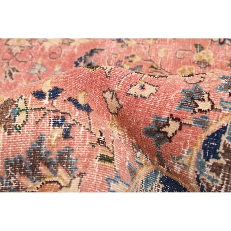 ECARPETGALLERY Hand-knotted Antalya Vintage Salmon Wool Rug - 8'6 x 11'6