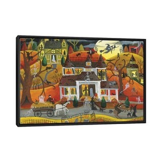 iCanvas quot Halloween Fright Night quot by Cheryl Bartley Framed Canvas Print