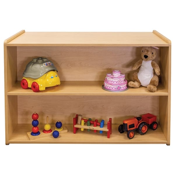 slide 2 of 5, Tot Mate Laminate Toddler Double Sided Storage Shelf - 46" x 23 1/2" x 30 1/2" Assembled - Maple