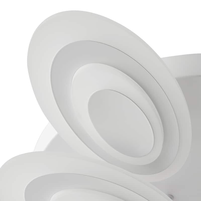 Matte White Flower Shape Acrylic Semi Flush Mount Ceiling Light