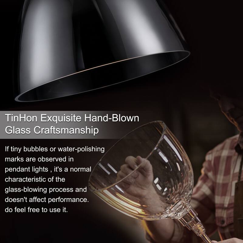 Starsky 1-Light Industrial Pendant With Glass Shade