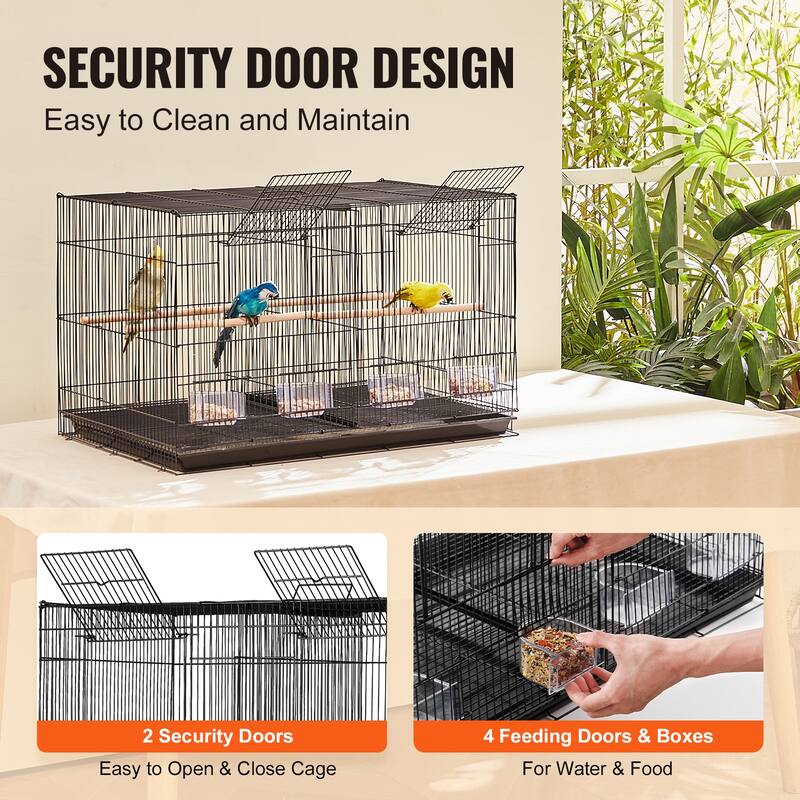 Flight Bird Cage, Stackable Divided Small Parakeet Cage for Parrots Canaries Cockatiels Lovebirds