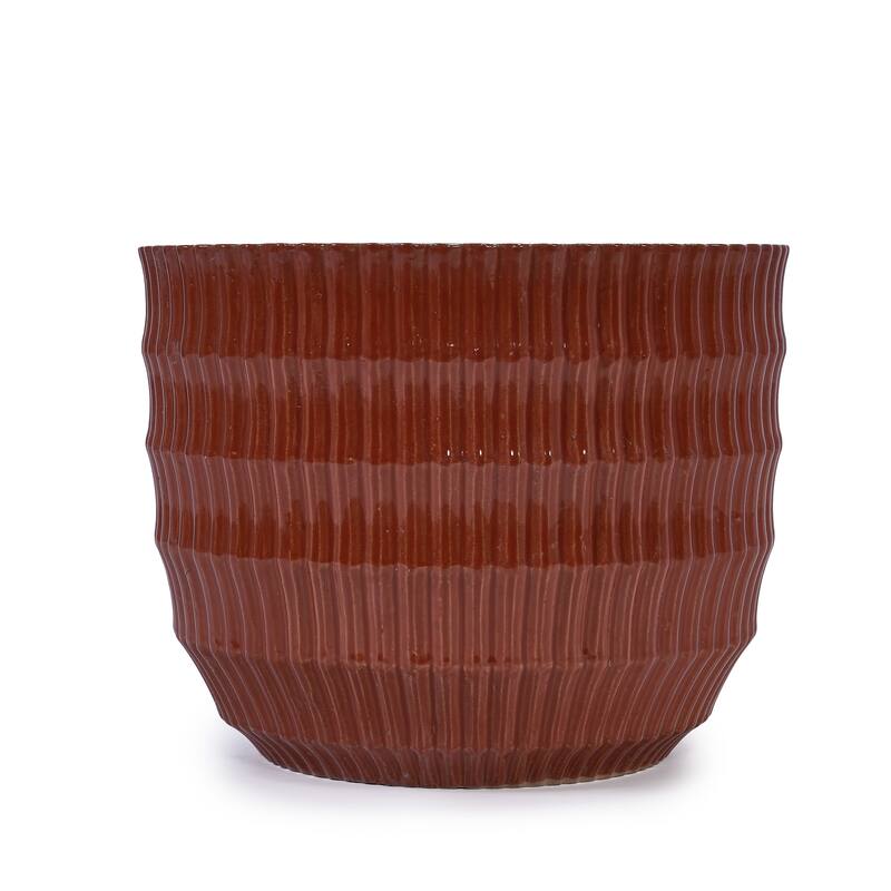 Handmade Terra Cotta Ceramic Planter Breathable Clay Drainage Holes