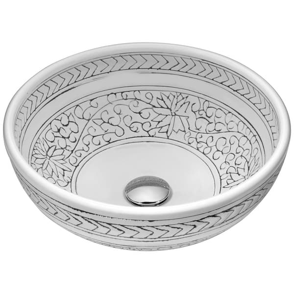 Cadence Series Vessel Sink in Decor White Cadence Series Vessel Sink in Decor White
