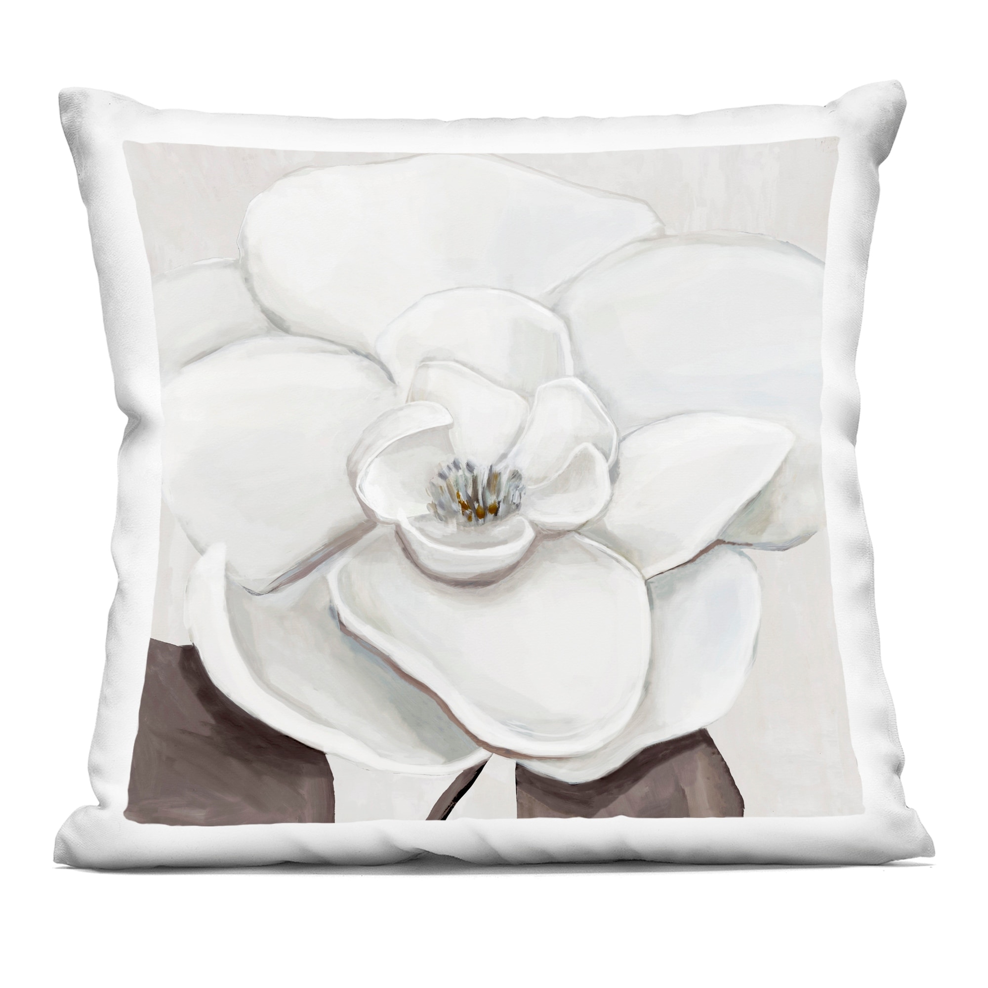Stupell Elegant Magnolia Bloom Decorative Printed Throw Pillow Design by Hannah Dawson