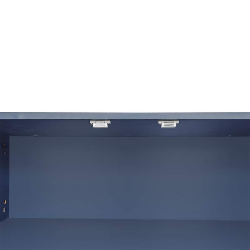Modern Shoe Storage Bench with Hidden Storage and Upholstered Cushions