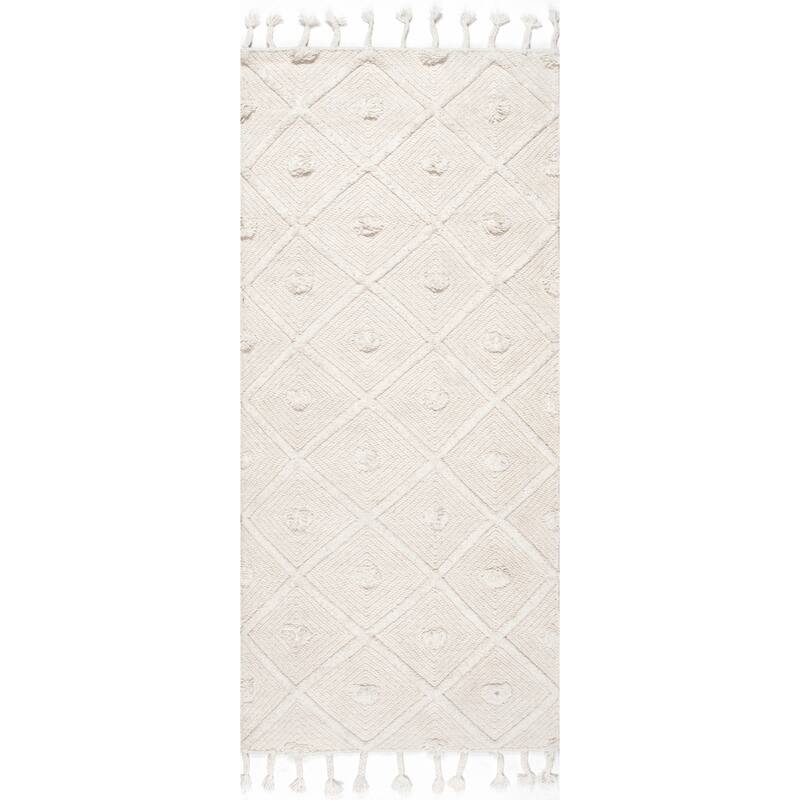Nuloom Jinny Moroccan Wool Tasseled Area Rug