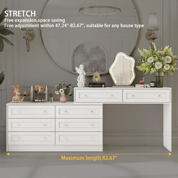 White Dresser & Vanity Set Luxurious Storage with Crystal Accents Desk - On Sale - Bed Bath & Beyond - 40568692 White Dresser & Vanity Set Luxurious Storage with Crystal Accents Desk - On Sale - Bed Bath & Beyond - 40568692