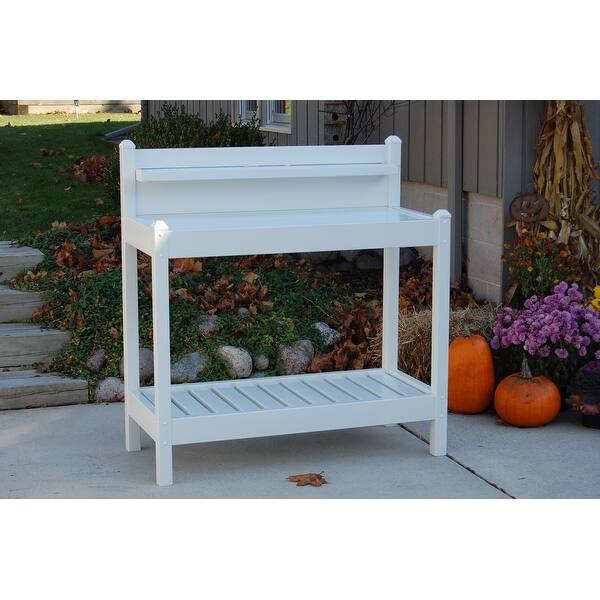DuraTrel Greenfield White Vinyl Potting Bench Bed Bath & Beyond