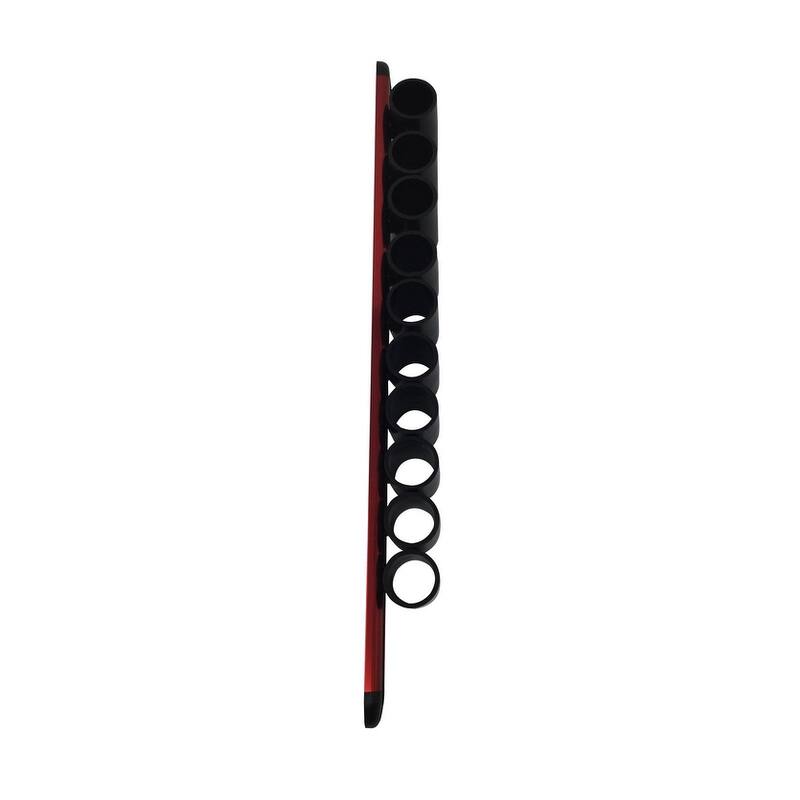 Industro Wall Mount Pliers Holder Organizer - Red/Black, Aluminum Tool Holder Rail and 10 Clips