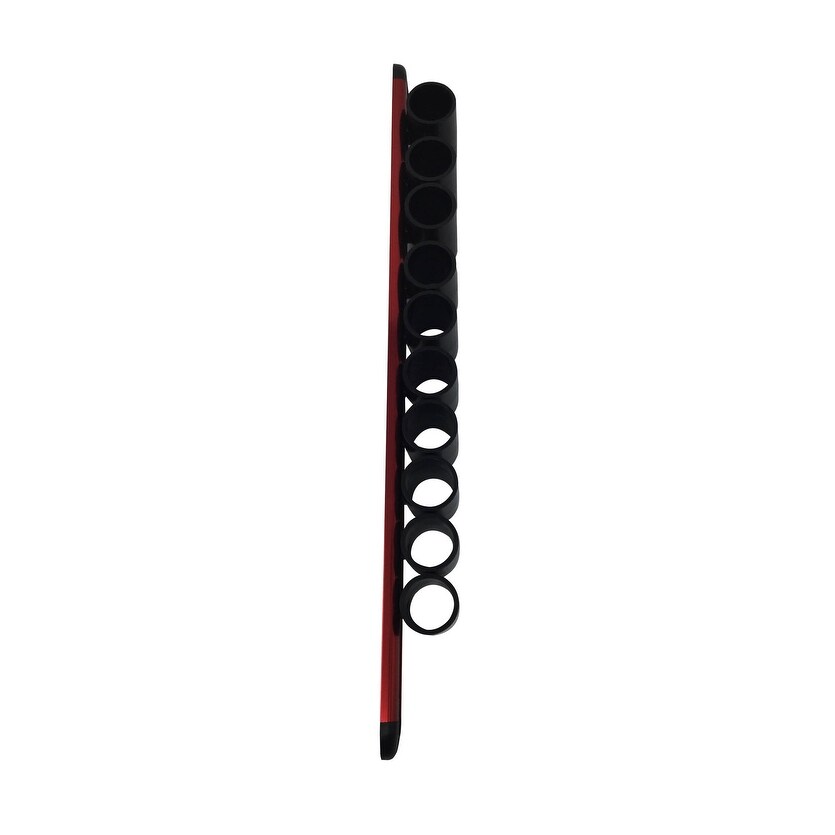 Wall Mount Pliers Holder Organizer - Red - Black, Aluminum Tool Holder Rail  And 10 Clips For Garages And Workshops 