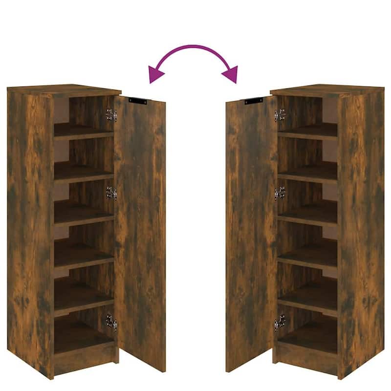 vidaXL Shoe Cabinet Engineered Wood Medium Shoe Cabinet - 13.8 x 11.8 x 39.4 in