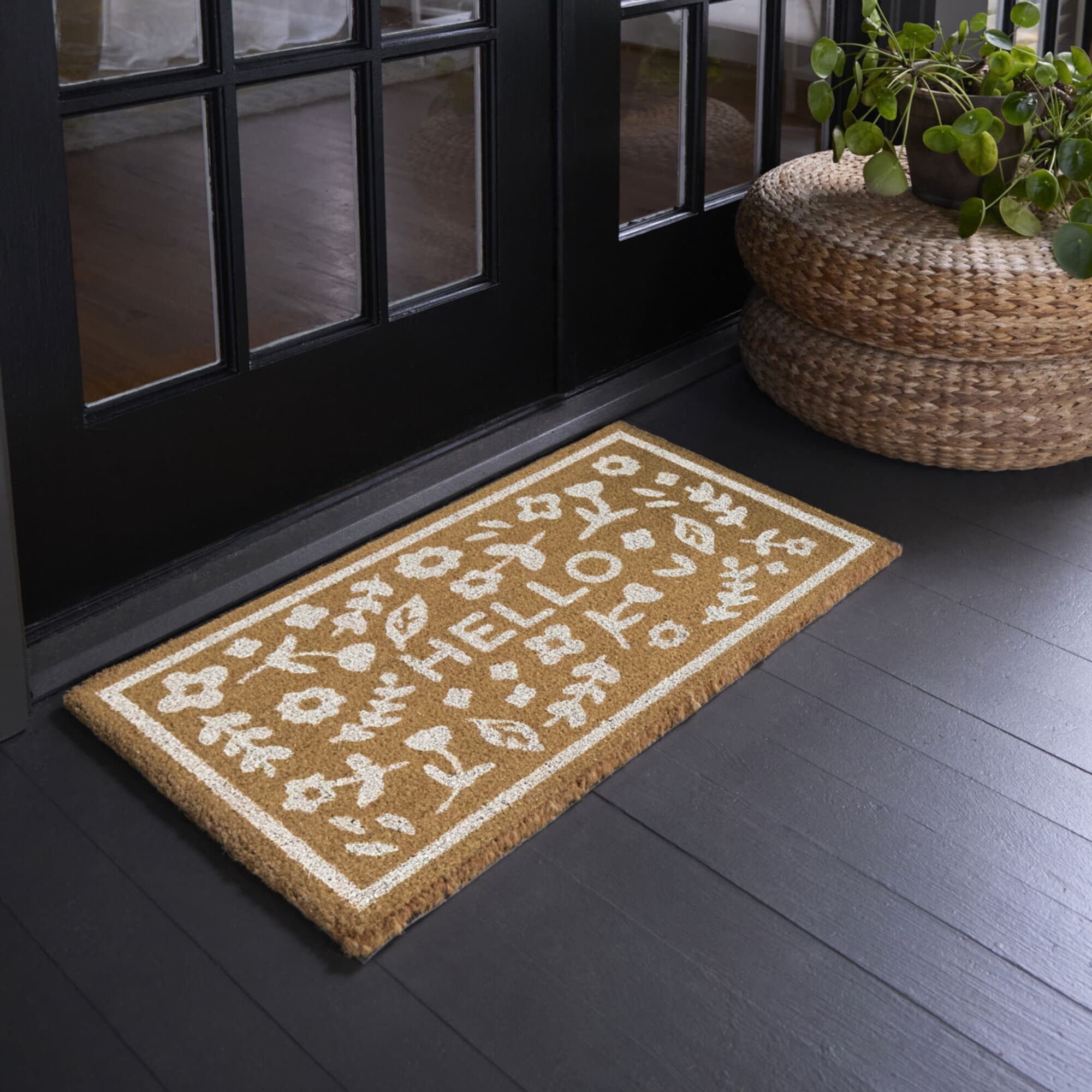 Hello Spring Motif 18" x 30" Doormat
