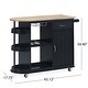 preview thumbnail 11 of 12, Corby Kitchen Cart with Wheels by Christopher Knight Home - 43.12" W x 17.75" D x 34.40" H