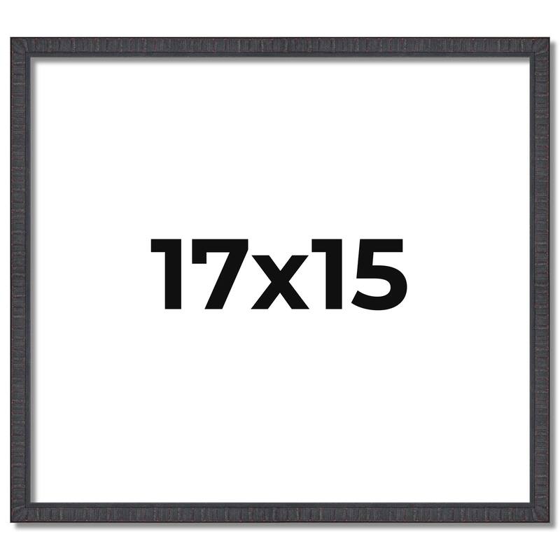 17x15 Frame Brown Solid Wood Picture Frame - Complete Modern Photo