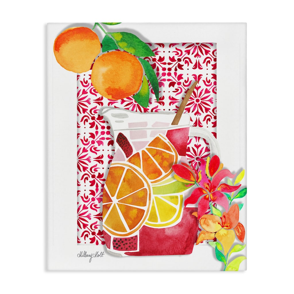 Stupell Mediterranean Sangria Drink Canvas Wall Art Design By Hillary Holt