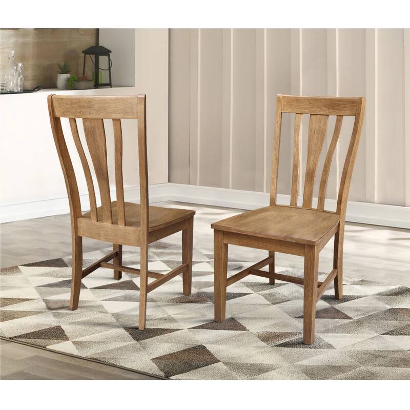 Set of Two Solid Wood Weston Dining Chairs