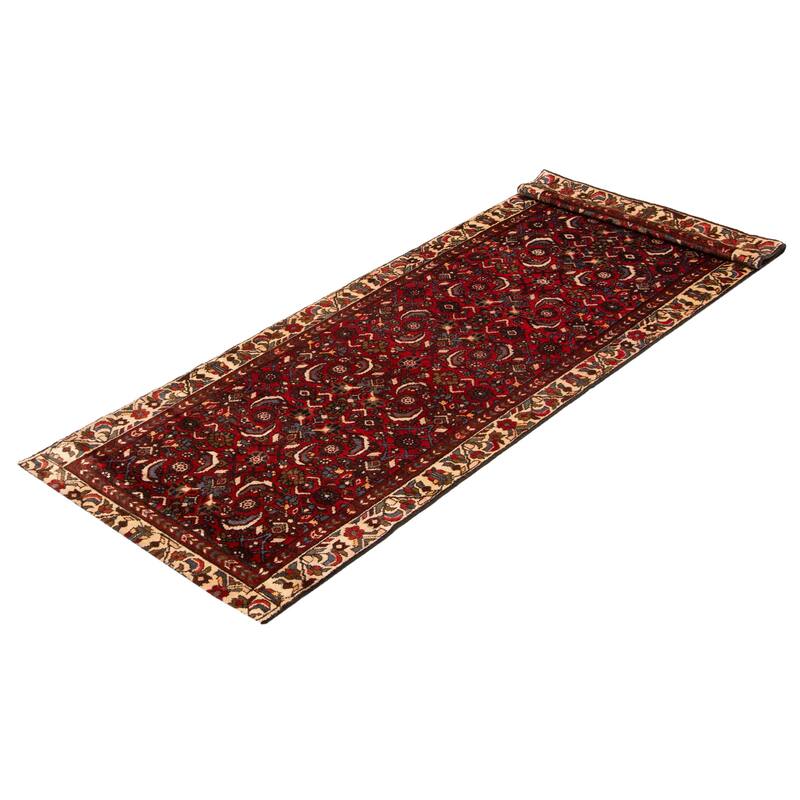 ECARPETGALLERY Hand-knotted Andelz Red Wool Rug - 3'3 x 9'7