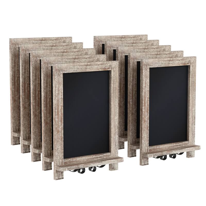10 Pack Tabletop or Wall Mount Magnetic Chalkboards