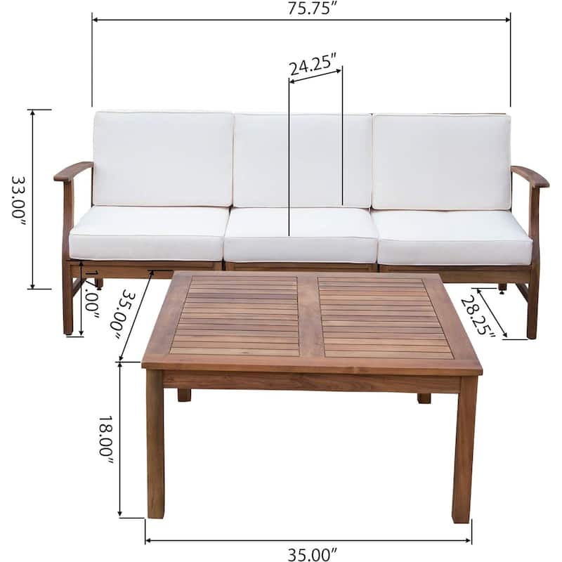 Outdoor 3 Seater Sofa Set