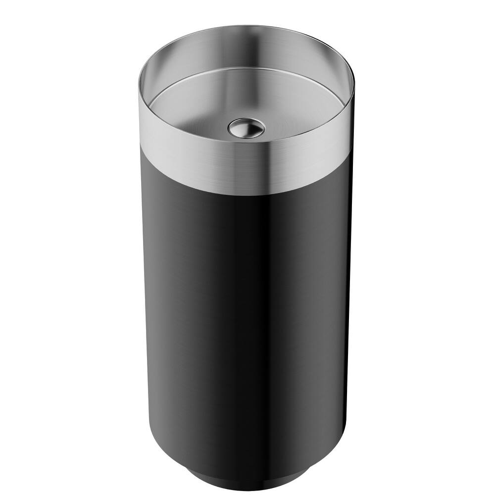 Karran USA CCP200 Cinox 15" Circular Stainless Steel Pedestal Bathroom