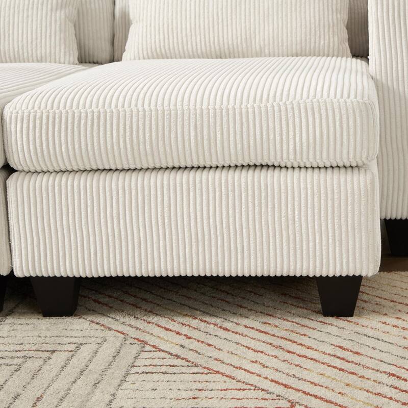 Corduroy Sofa Bed with USB Port