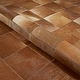 preview thumbnail 8 of 17, Handmade Couristan Chalet Tile Cowhide Leather Area Rug