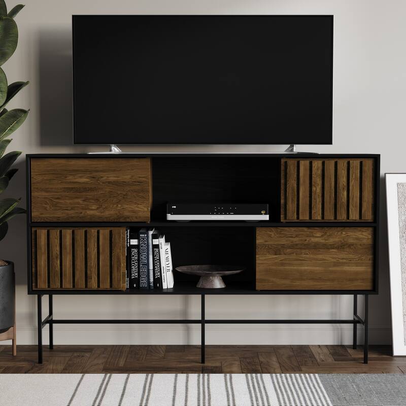 CraftPorch Modern Wooden TV Stand Console
