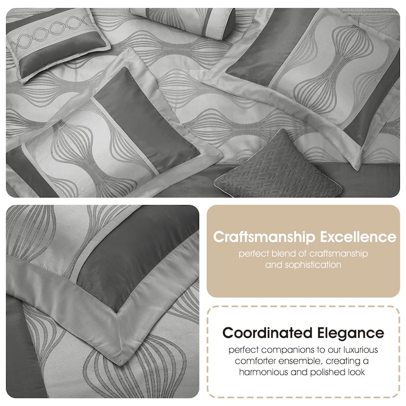 Nanshing Daniella 7-Piece Modern Geometric Comforter Set