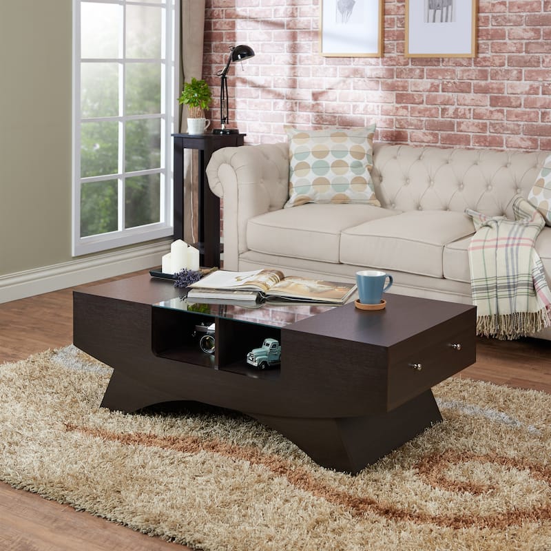 DH BASIC Modern 48" Hidden Storage Coffee Table by Denhour