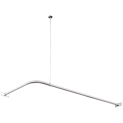 Vintage L-Shaped Shower Curtain Rod - Grey