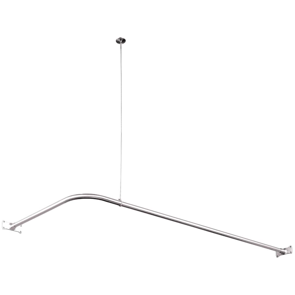Vintage L-Shaped Shower Curtain Rod - Grey