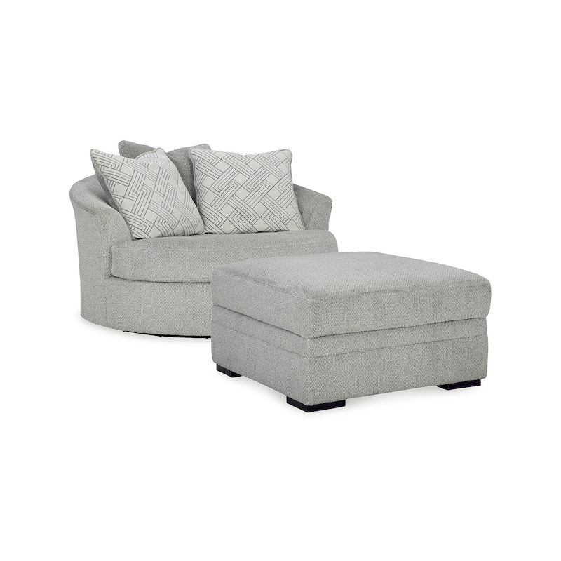 Signature Design by Ashley Casselbury Gray 2-Piece Upholstery Package - 56" W x 55" D x 35" H