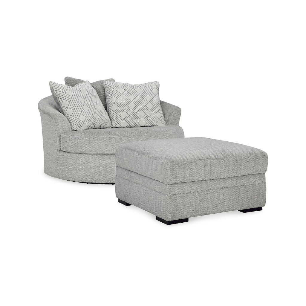 Signature Design by Ashley Casselbury Gray 2-Piece Upholstery Package - 56" W x 55" D x 35" H
