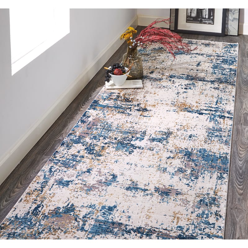 Grand Bazaar Lindstra Machine Made Abstract Modern Area Rug