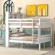 preview thumbnail 10 of 16, Grey Full Over Full Bunk Bed with Bookcase Headboard, Converts to Two Beds