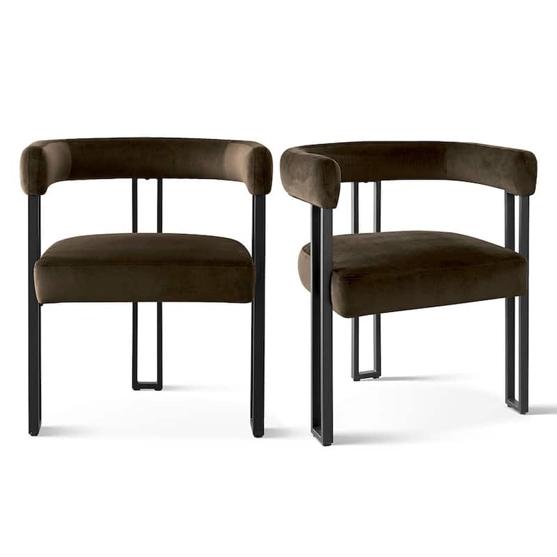 Upholstered Velvet Armchair (Set of 2)