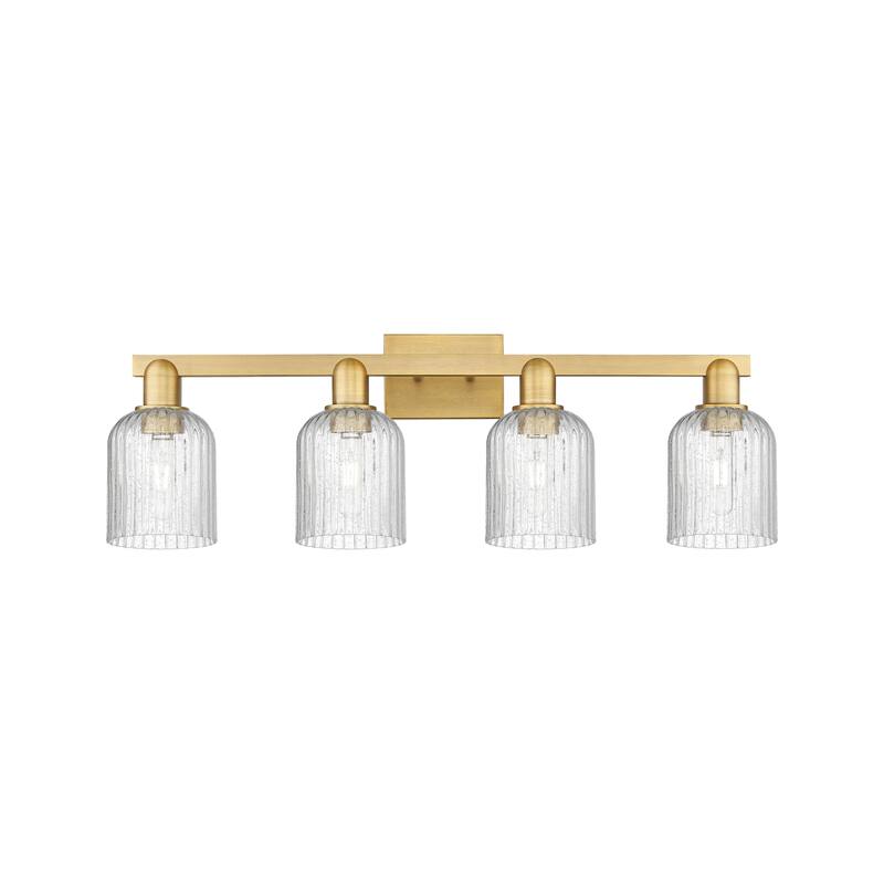 Innovations Lighting 716-4W-11-32 Bridal Veil Vanity Bridal Veil 4 - Brushed Brass / Seedy