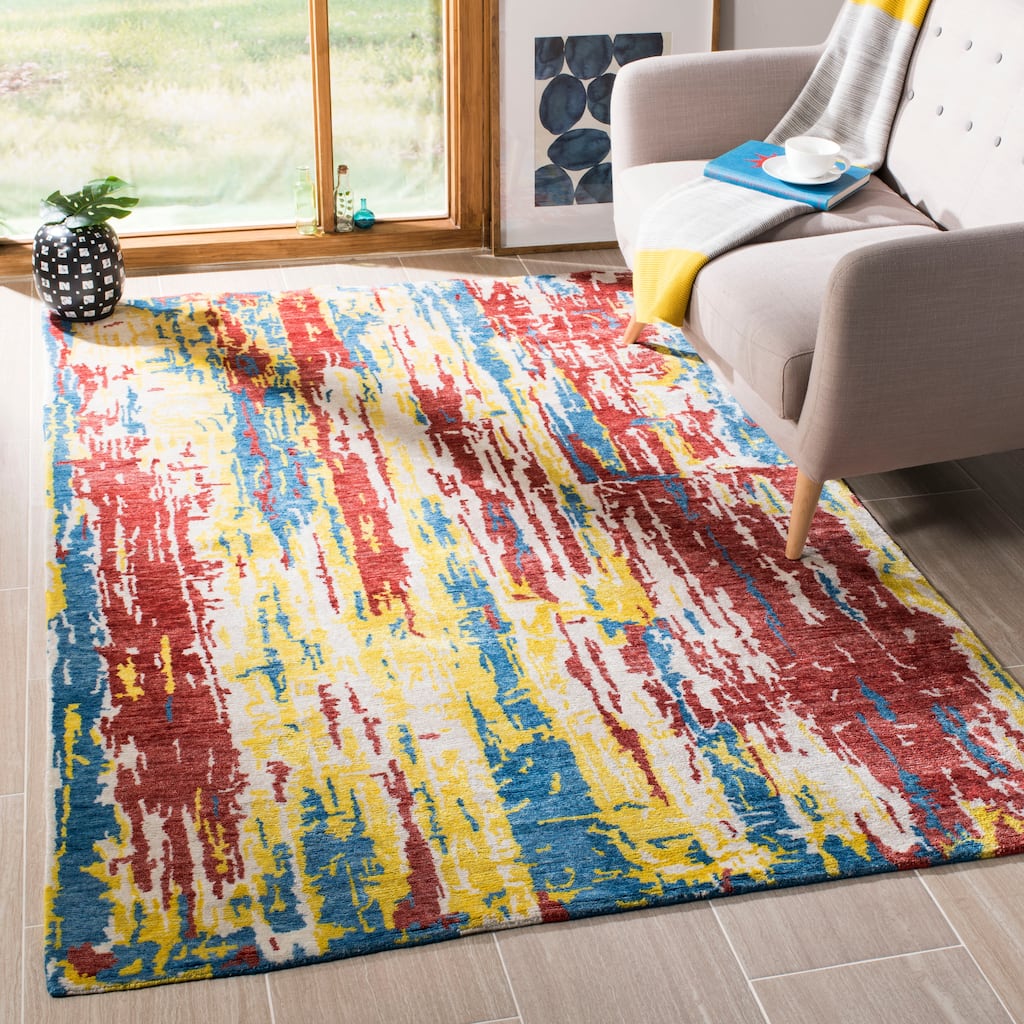 SAFAVIEH Couture Hand-knotted Tibetan Cyrena Modern Wool Rug