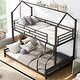preview thumbnail 2 of 15, Twin over Full Size Metal House Bunk Bed