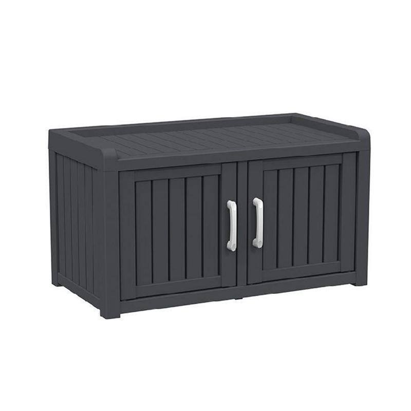 Double Door Shoe Cabinet Waterproof UV-Resistant,Storage Bench Indoor Outdoor -Space-Saving Entryway Organizer​