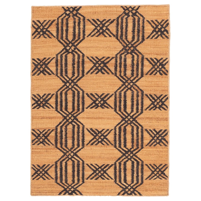 ECARPETGALLERY Flat-Weave Palas Denizli Light Brown Jute Kilim - 4'3 x 5'11