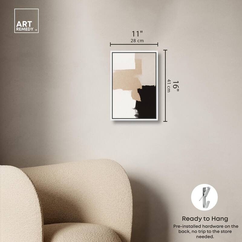 Beige and Black II Canvas by Art Remedy