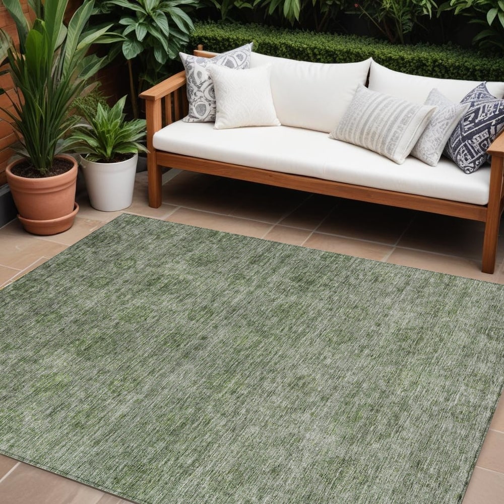 HomeRoots Floral Transitional Rectangle Outdoor Rug