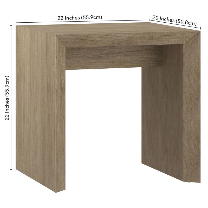 Oswin 22" Wide Rectangular Side Table - 22" Wide