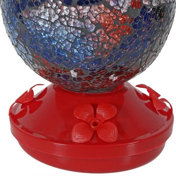 Shop Sunnydaze Outdoor Round Glass Mosaic Hanging Hummingbird