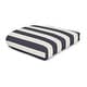 preview thumbnail 1 of 4, Casual Cushion Stripe Sunbrella® Fabric 1-Piece Outdoor Wicker Seat Pad, 19.5"W x 19.5"L - 19.5"W x 19.5"L Maxim Navy