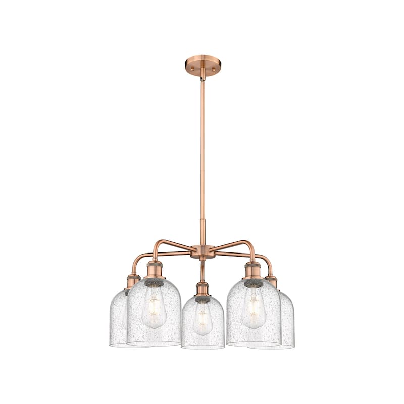 Innovations Lighting 516-5CR 15 24 Bella Chandelier Bella 5 Light 24" - Antique Copper / Seedy