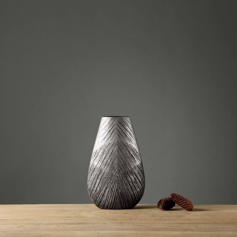 Arrowhead Grey Textured Polyresin Vase