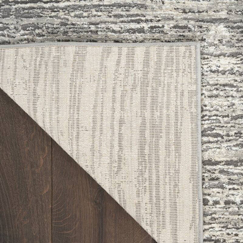 Hifa Abstract Modern Non Skid Stain Resistant Area Rug By HomeRoots - 108' X '72' X '0.5
